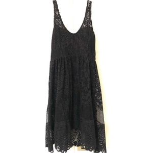 Free People Black lace mini Dress
